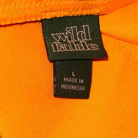 Wild Fable Orange Retro Tennis Skirt Size Large High Waist Athletic Style - Picture 3 of 5